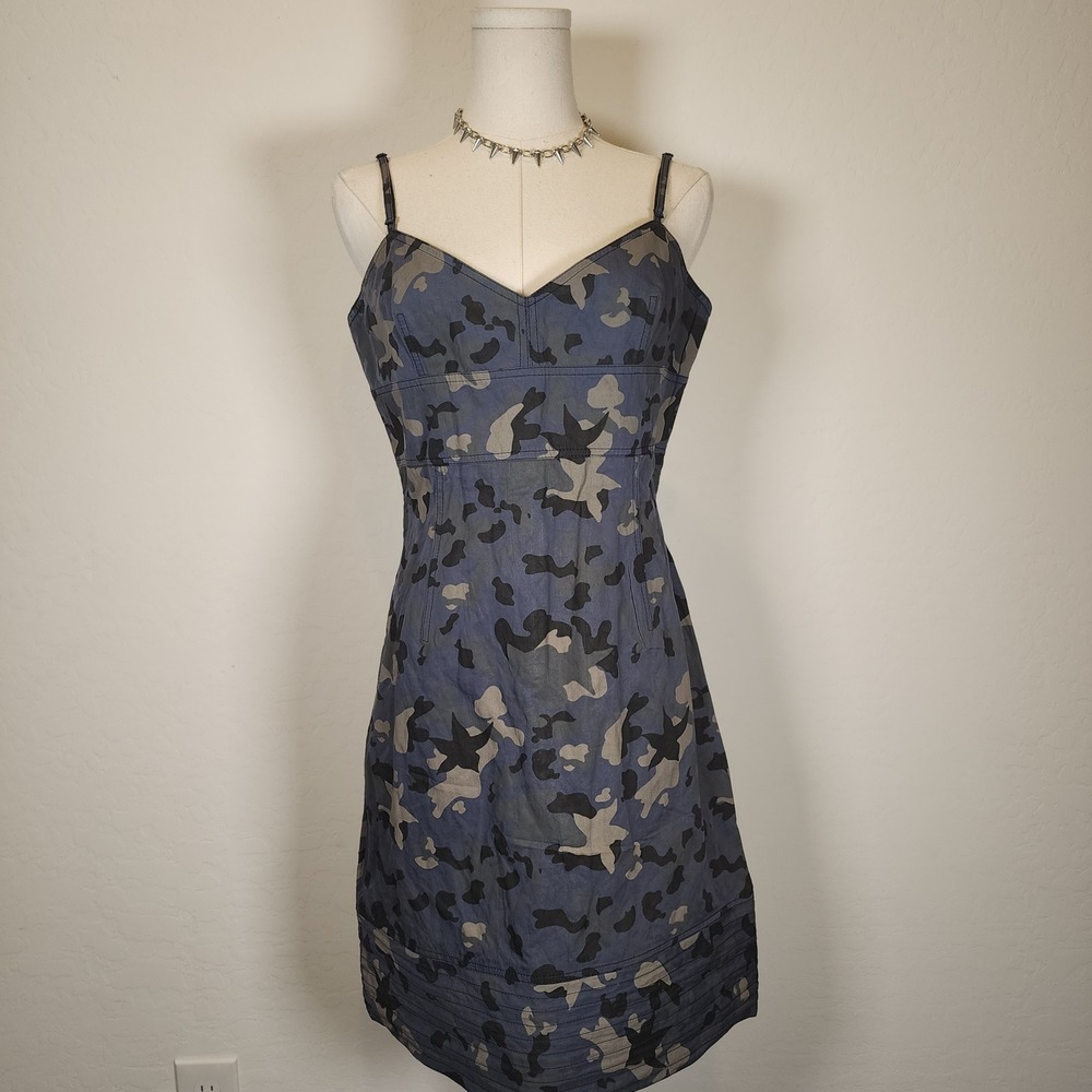 Charles Nolan New York Camo Print Cotton Dress Women's Size‎ 10